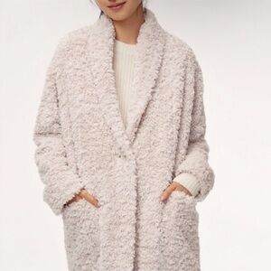 Wilfred Free Plush Cream Jacket from Aritzia